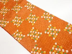 絞り市松に古典柄模様全通袋帯